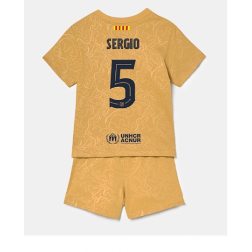 Dres Barcelona Sergio Busquets #5 Gostujuci za djecu 2022-23 Kratak Rukav (+ kratke hlače)